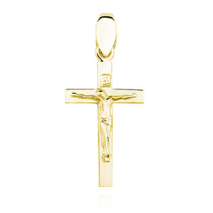 Pandantiv cruciulita argint placata cu aur galben DiAmanti K0082G-DIA (Argint 925‰ 1 g.)